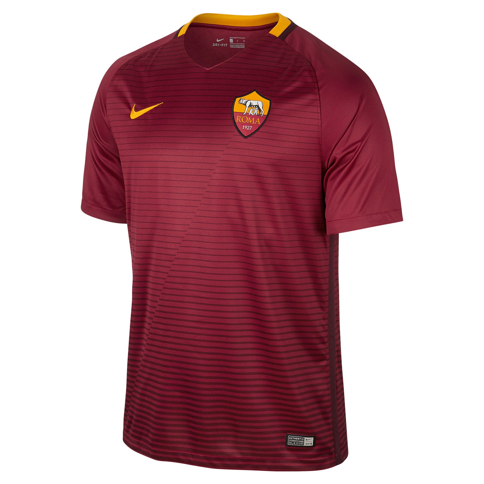 罗马2016-17赛季球迷版主场球衣