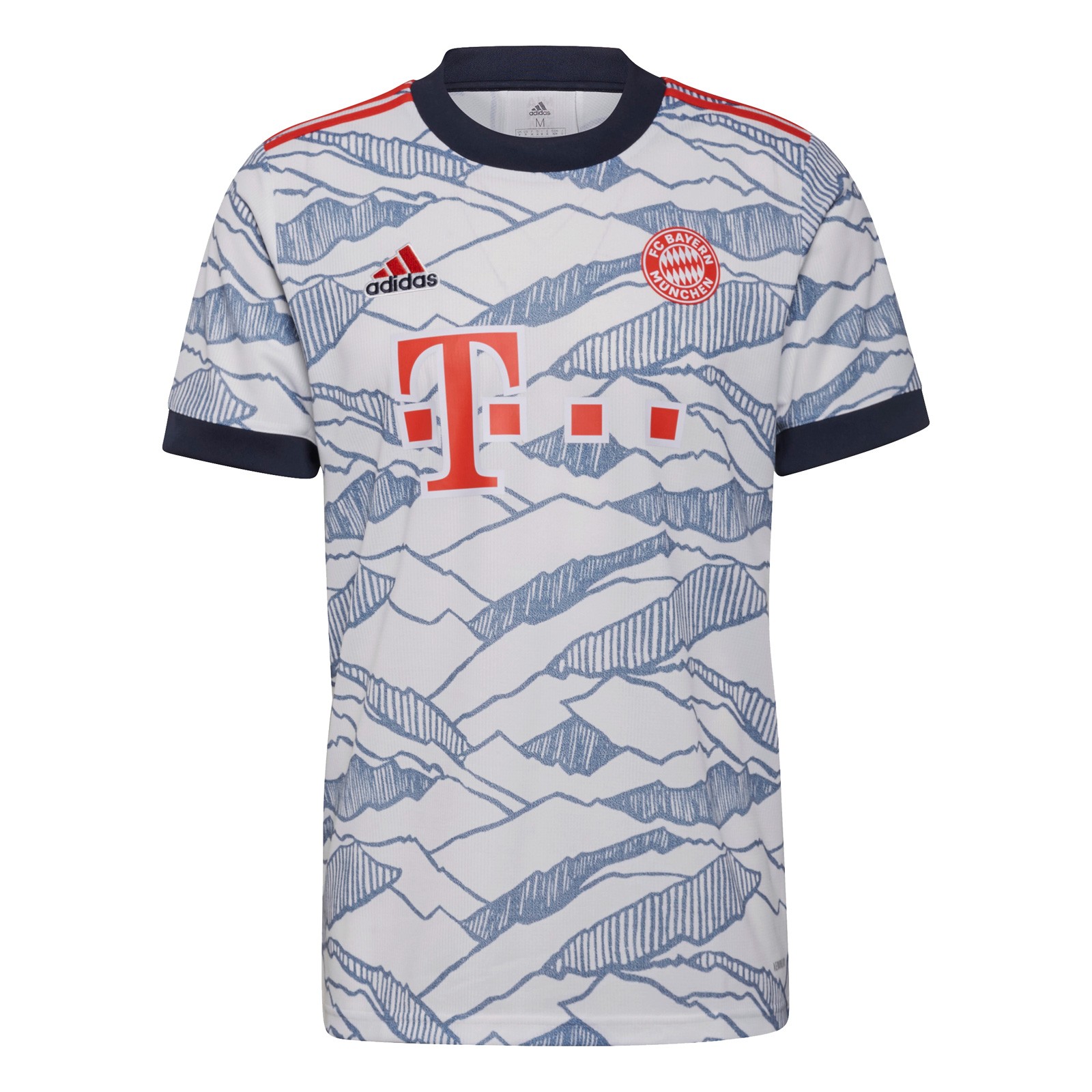 拜仁慕尼黑2021-22赛季球迷版第二客场球衣