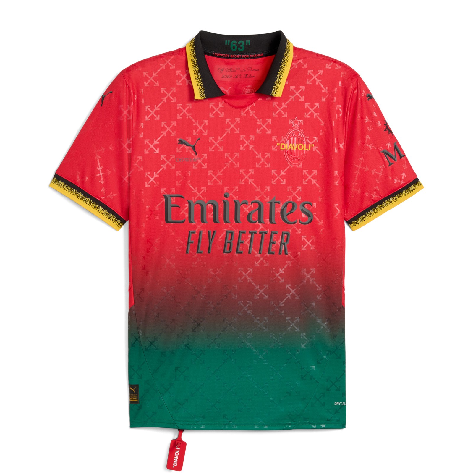 AC米兰2024-25赛季球迷版第四球衣（红黑）